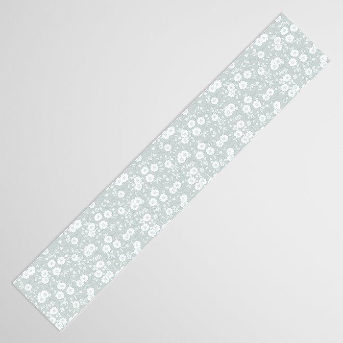 Cluster Flower Vines - Mint Table Runner Gallery Image 3