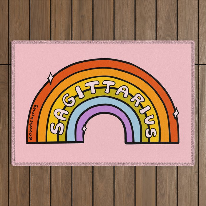 Sagittarius Rainbow Outdoor Rug Gallery Image 1