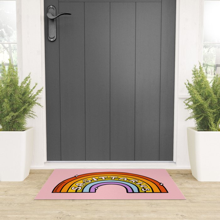 Sagittarius Rainbow Welcome Mat Gallery Image 3