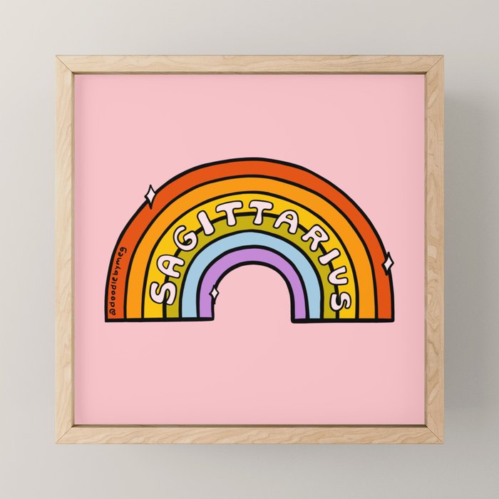 Sagittarius Rainbow Mini Art Print Gallery Image 1