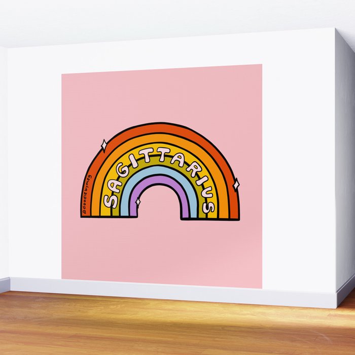 Sagittarius Rainbow Wall Mural Gallery Image 2