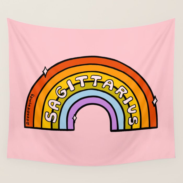 Sagittarius Rainbow Wall Tapestry Gallery Image 4