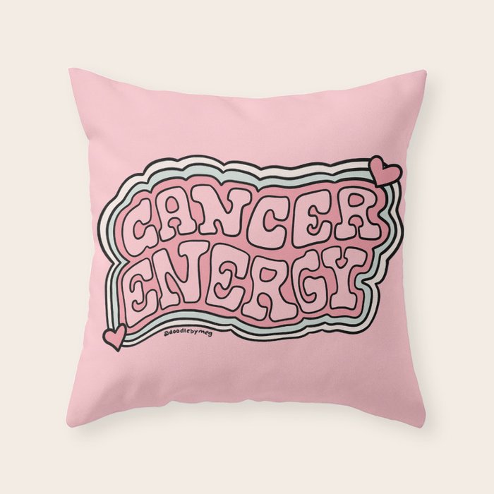 Cancer Energy Throw Pillow Gallery Image 6