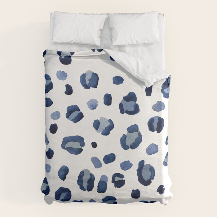 animal print (navy) Duvet Cover Gallery Image 1
