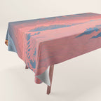 The Red - A Contemporary Ukiyo-e Nature Landscape Tablecloth Gallery Image 1
