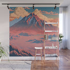 The Red - A Contemporary Ukiyo-e Nature Landscape Wall Mural Gallery Image 1