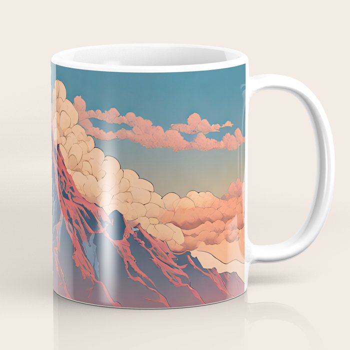 The Red - A Contemporary Ukiyo-e Nature Landscape Coffee Mug Gallery Image 1