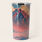The Red - A Contemporary Ukiyo-e Nature Landscape Travel Mug Gallery Image 1