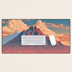 The Red - A Contemporary Ukiyo-e Nature Landscape Desk Mat Gallery Image 1