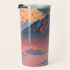 The Red - A Contemporary Ukiyo-e Nature Landscape Travel Mug Gallery Image 3