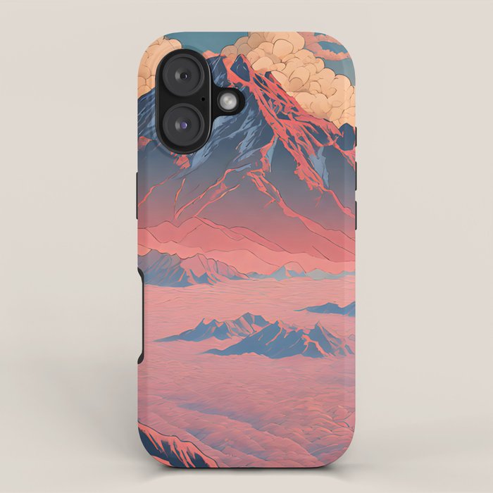 The Red - A Contemporary Ukiyo-e Nature Landscape iPhone Case Gallery Image 1