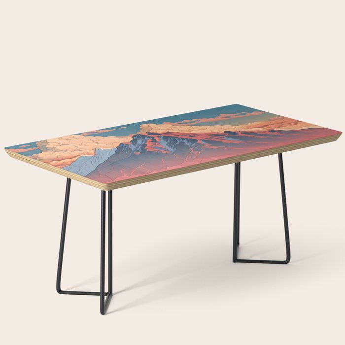 The Red - A Contemporary Ukiyo-e Nature Landscape Coffee Table Gallery Image 1