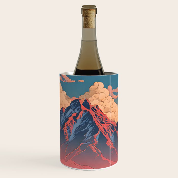 The Red - A Contemporary Ukiyo-e Nature Landscape Wine Chiller Gallery Image 1