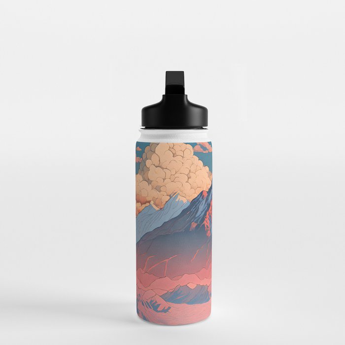 The Red - A Contemporary Ukiyo-e Nature Landscape Water Bottle Gallery Image 3