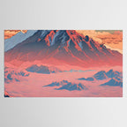 The Red - A Contemporary Ukiyo-e Nature Landscape Tablecloth Gallery Image 2