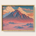 The Red - A Contemporary Ukiyo-e Nature Landscape Serving Tray Gallery Image 1