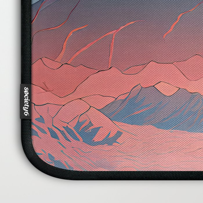 The Red - A Contemporary Ukiyo-e Nature Landscape Laptop Sleeve Gallery Image 3