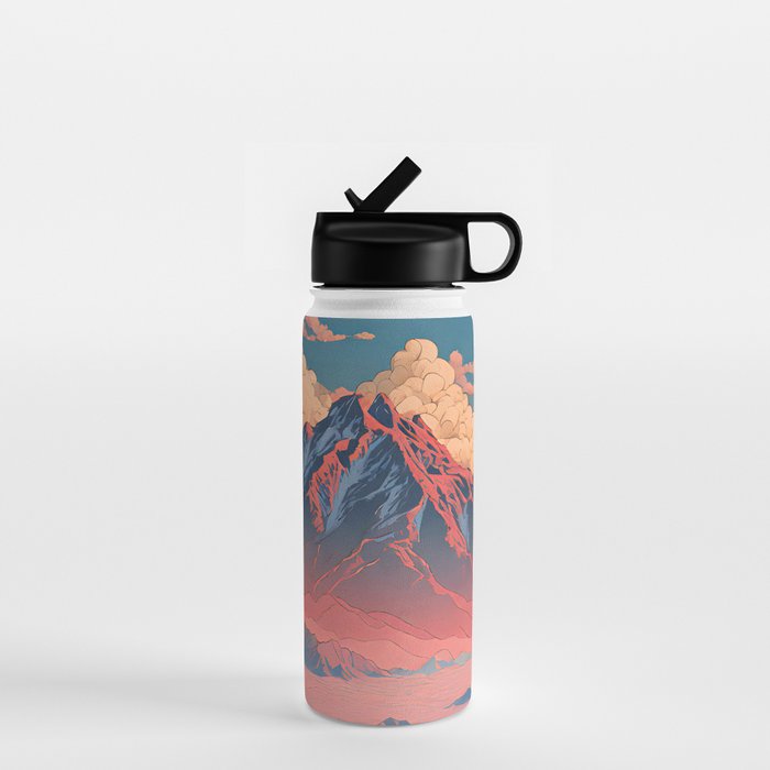 The Red - A Contemporary Ukiyo-e Nature Landscape Water Bottle Gallery Image 1