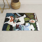 Goodfellas Dogs Painting, Artwork for Wall Art, Prints, Poster, Tshirts, Men, Women, Youth Rug Gallery Image 1