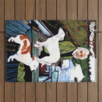 Goodfellas Dogs Painting, Artwork for Wall Art, Prints, Poster, Tshirts, Men, Women, Youth Outdoor Rug Gallery Image 1