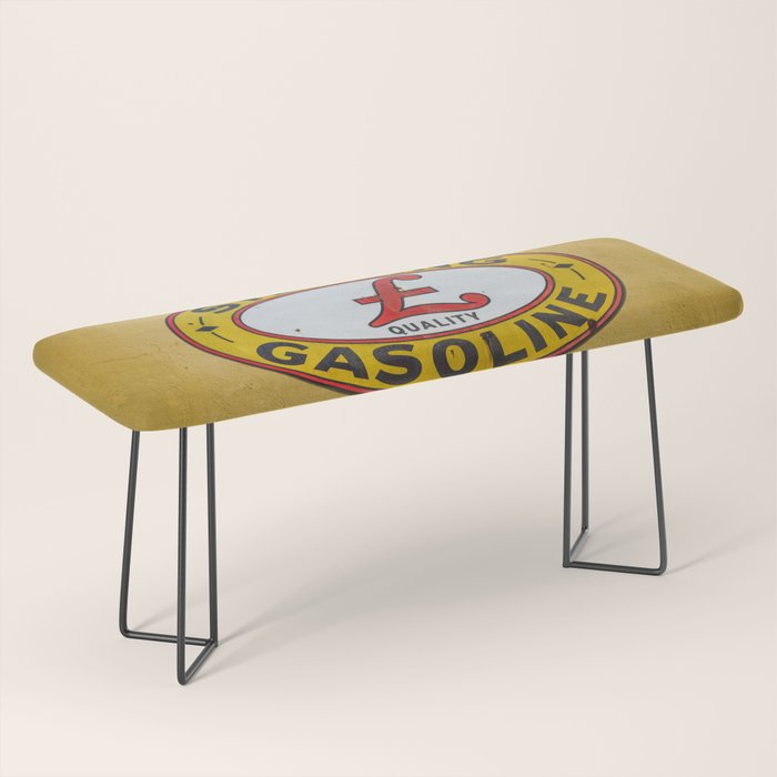 Vintage Sterling Gasoline Sign Bench Gallery Image 1