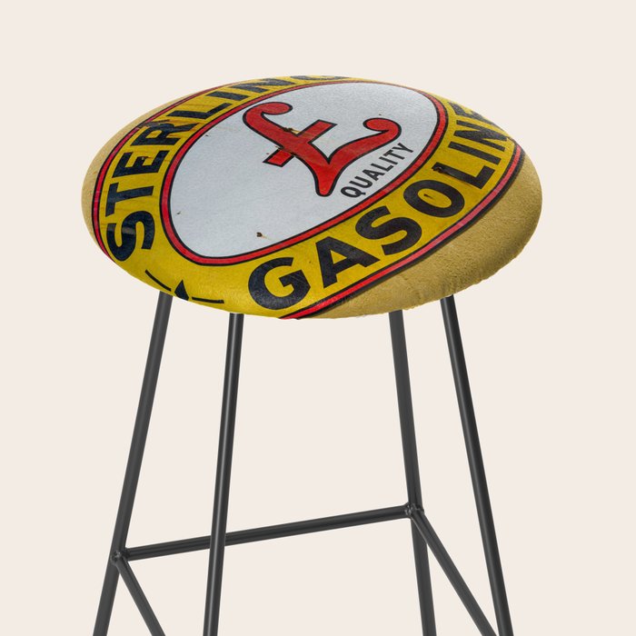 Vintage Sterling Gasoline Sign Stool Gallery Image 2