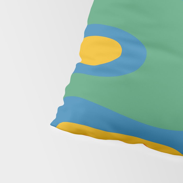 Copacetic Colourful Retro Abstract Pattern in Rainbow Pop Colours Pillow Sham Gallery Image 4