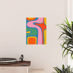 Copacetic Colourful Retro Abstract Pattern in Rainbow Pop Colours Poster Gallery Image 2