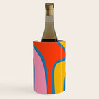 Copacetic Colourful Retro Abstract Pattern in Rainbow Pop Colours Wine Chiller Gallery Image 3