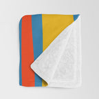 Copacetic Colourful Retro Abstract Pattern in Rainbow Pop Colours Throw Blanket Gallery Image 3