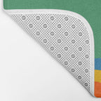 Copacetic Colourful Retro Abstract Pattern in Rainbow Pop Colours Bath Mat Gallery Image 2