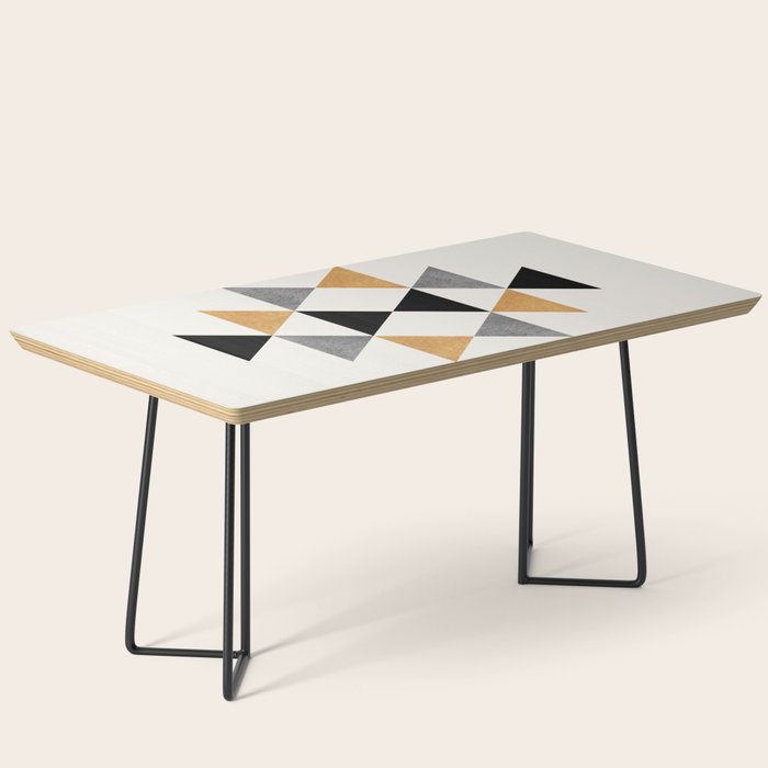 Aztec Graphic - Gold Gray Coffee Table Gallery Image 1