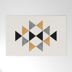 Aztec Graphic - Gold Gray Welcome Mat Gallery Image 1
