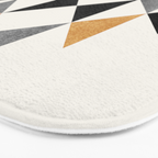 Aztec Graphic - Gold Gray Bath Mat Gallery Image 3