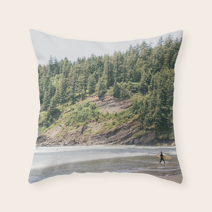 West Coast Surfer Throw Pillow Gallery Image 6