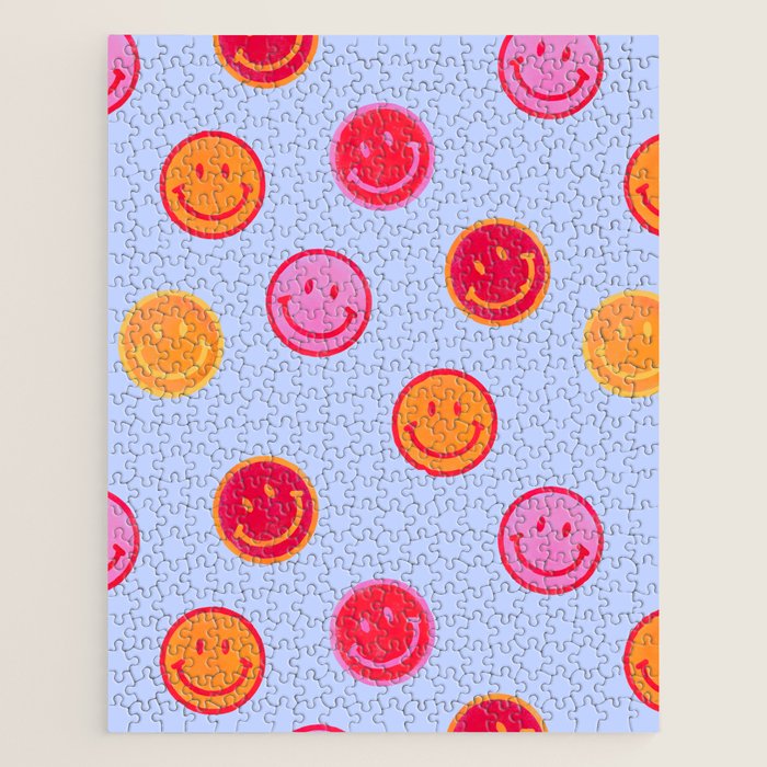 Smiling faces pattern no2 Jigsaw Puzzle Gallery Image 1