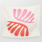 Peach & Orange: Wild Leaf | Matisse Foliage Paper Cutouts 03 Wall Tapestry Gallery Image 4