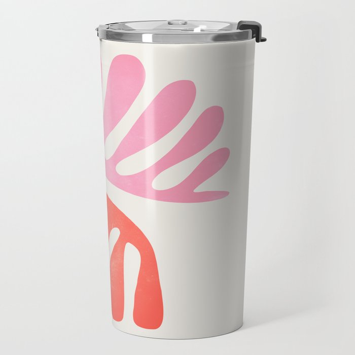 Peach & Orange: Wild Leaf | Matisse Foliage Paper Cutouts 03 Travel Mug Gallery Image 2