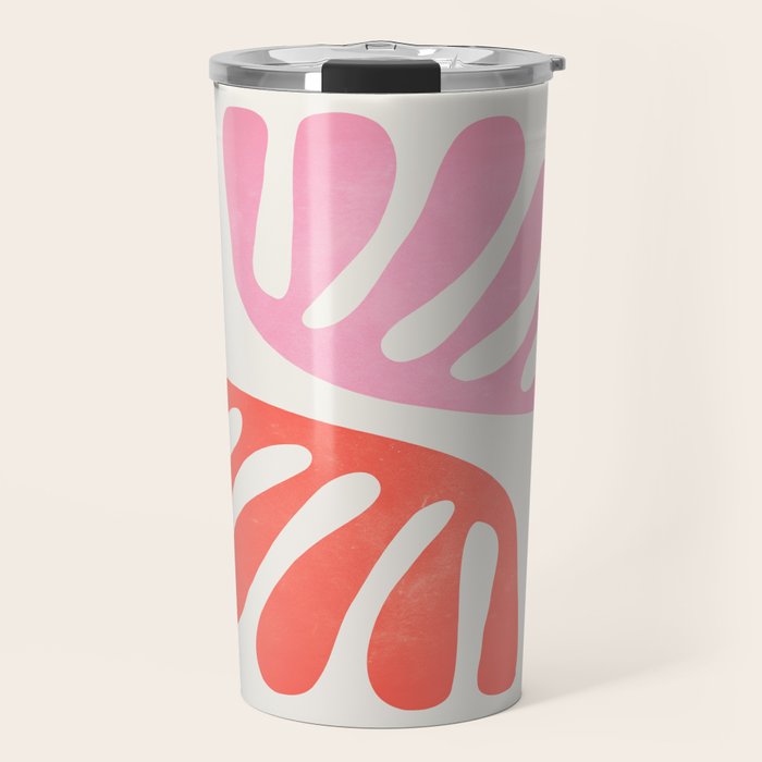 Peach & Orange: Wild Leaf | Matisse Foliage Paper Cutouts 03 Travel Mug Gallery Image 1