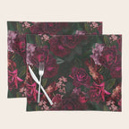 Vintage & Shabby Chic - Night Botanical Flower Roses Garden Placemat Gallery Image 1