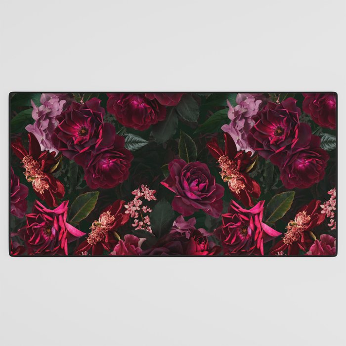 Vintage & Shabby Chic - Night Botanical Flower Roses Garden Desk Mat Gallery Image 3