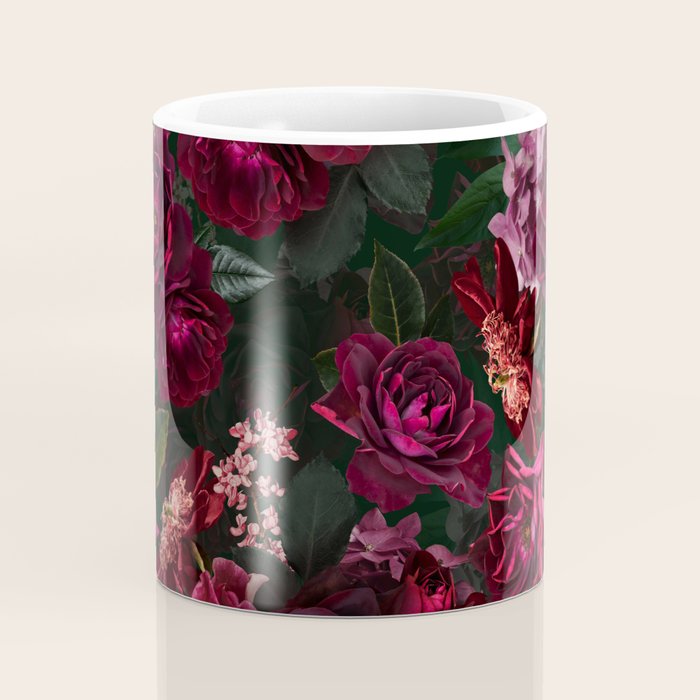 Vintage & Shabby Chic - Night Botanical Flower Roses Garden Coffee Mug Gallery Image 4