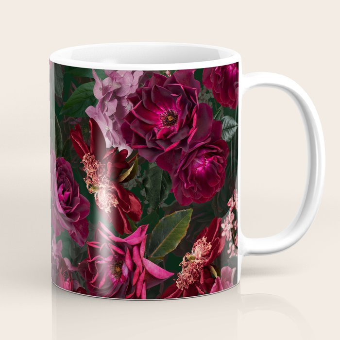 Vintage & Shabby Chic - Night Botanical Flower Roses Garden Coffee Mug Gallery Image 1