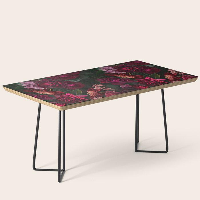 Vintage & Shabby Chic - Night Botanical Flower Roses Garden Coffee Table Gallery Image 1