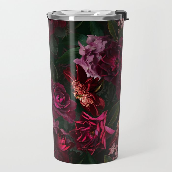 Vintage & Shabby Chic - Night Botanical Flower Roses Garden Travel Mug Gallery Image 2