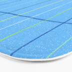 Textured Picnic Pattern in Sky Blue Bath Mat Gallery Image 3