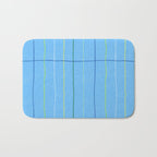 Textured Picnic Pattern in Sky Blue Bath Mat Gallery Image 1