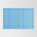 Textured Picnic Pattern in Sky Blue Rug Gallery Image 2