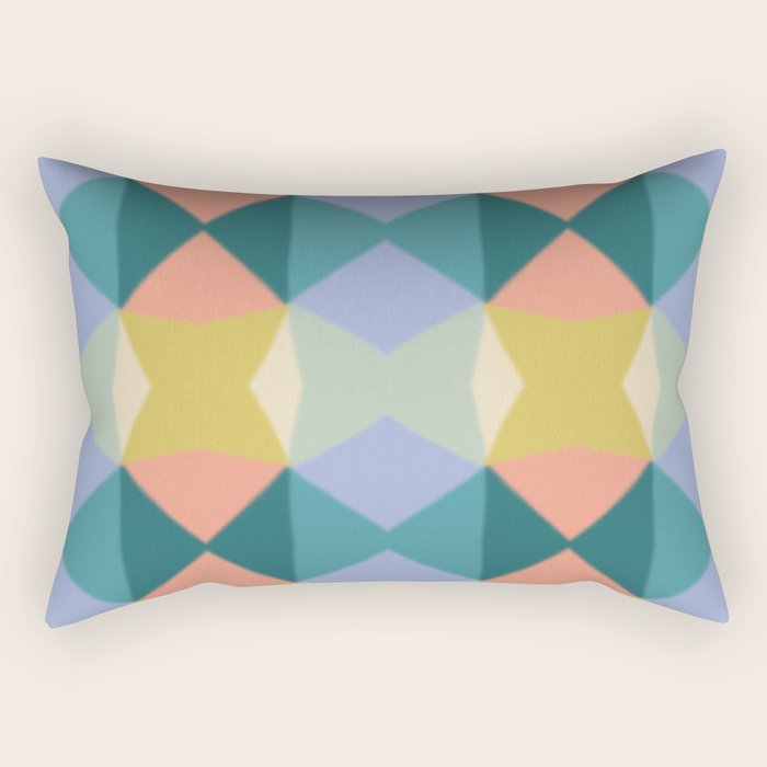  Mid-century Modern Geometric Pattern Rectangular Pillow Gallery Image 1