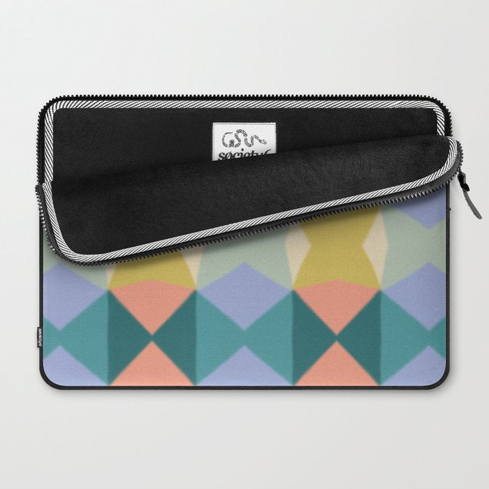  Mid-century Modern Geometric Pattern Laptop Sleeve Gallery Image 2